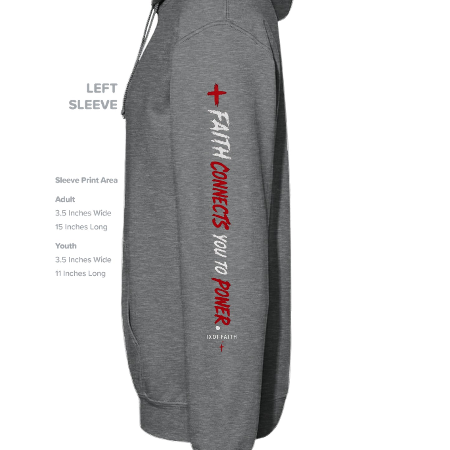Fan Charcoal Heather - G185 - SLEEVE_LEFT