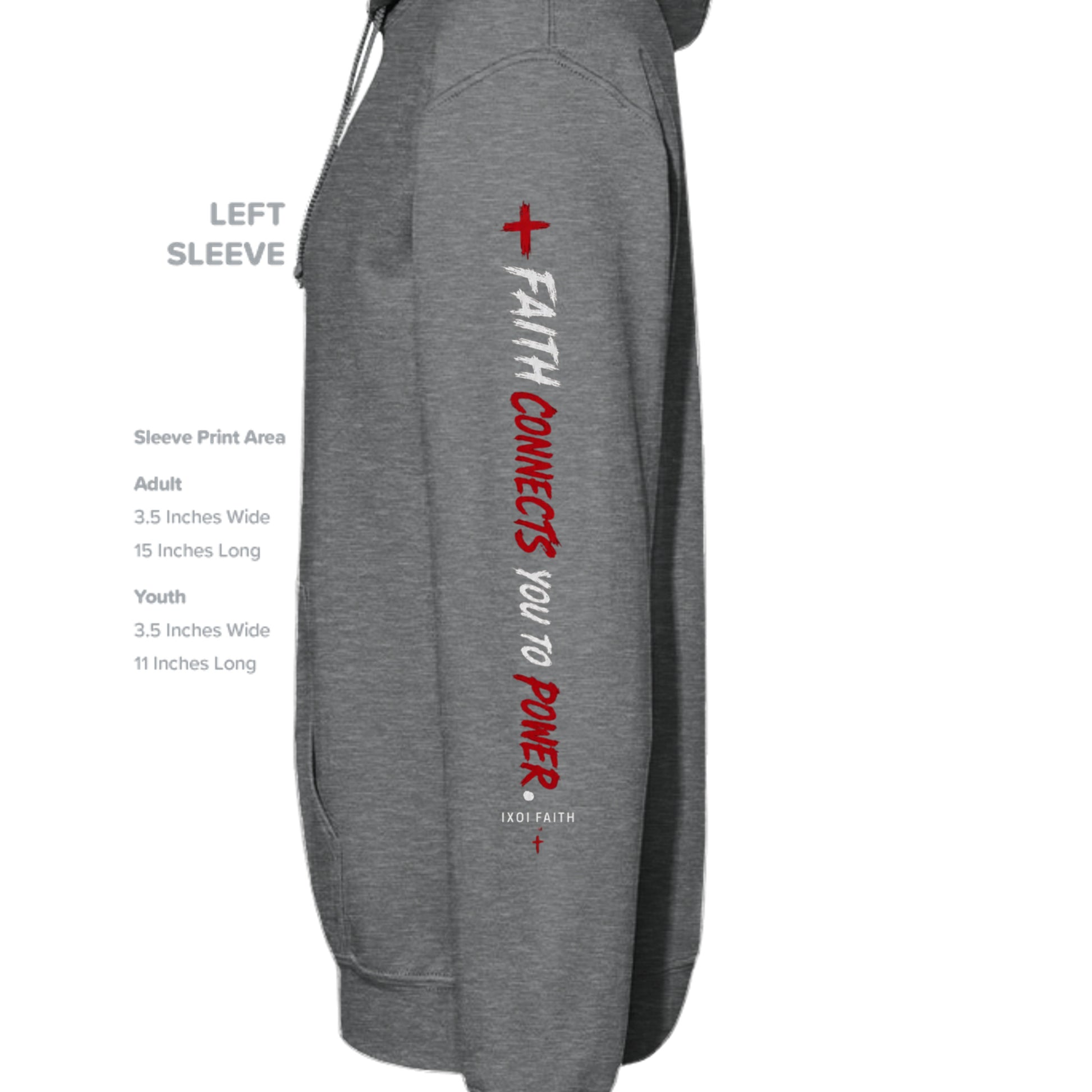 Fan Charcoal Heather - G185 - SLEEVE_LEFT