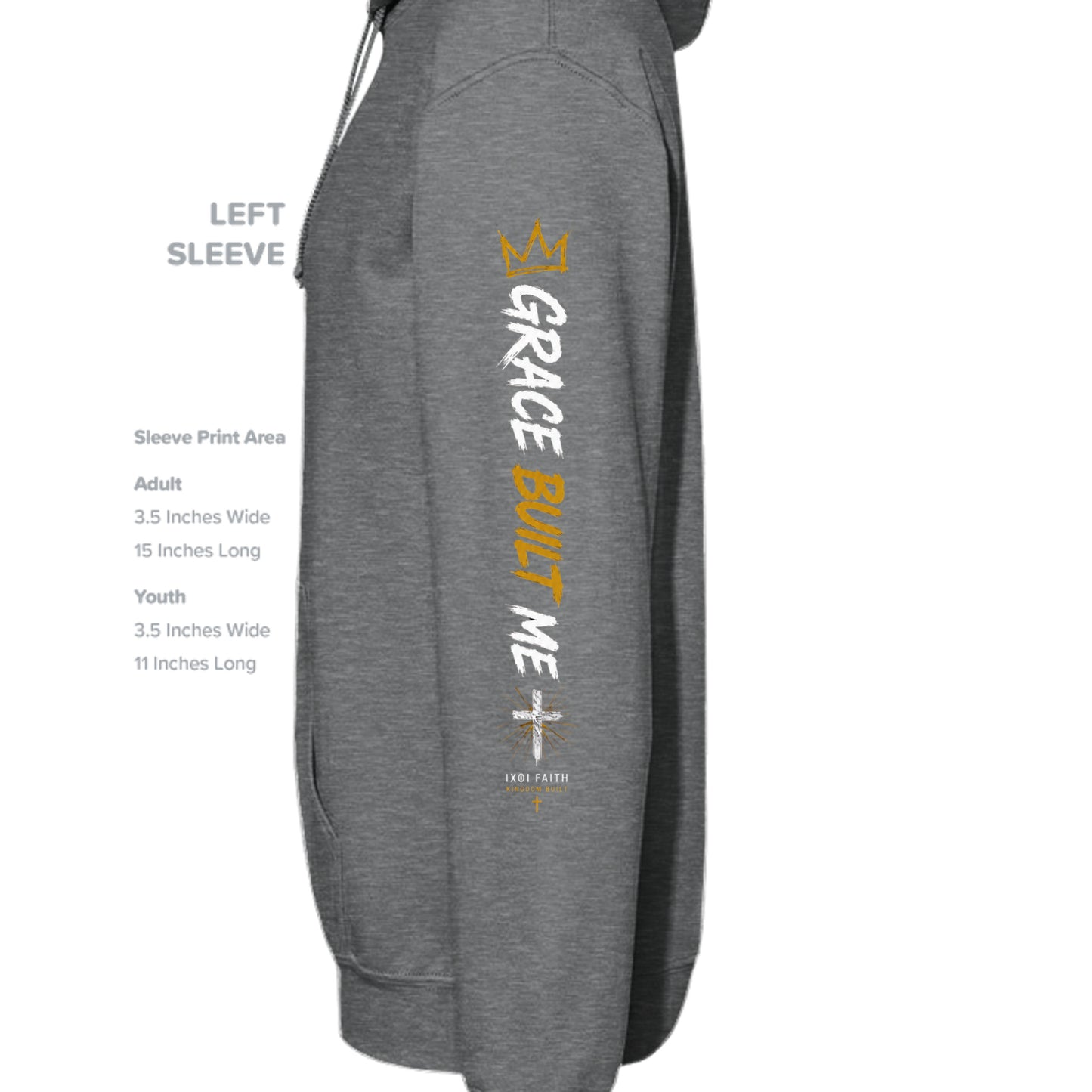 Fan Charcoal Heather - G185 - SLEEVE_LEFT
